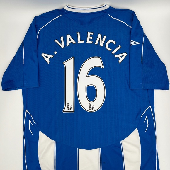 Antonio Valencia #16 Debut Wigan Athletic 2007/2008 ORIGINAL Umbro Soccer Jersey